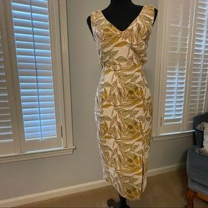 XS Gianni Bina Midi Floral Cocktail Dress